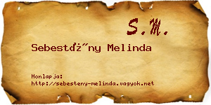 Sebestény Melinda névjegykártya